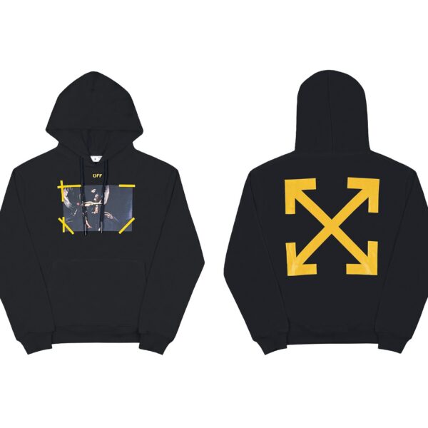 Off White Yellow Frame Art Hoodie OKZY2026587