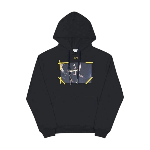 Off White Yellow Frame Art Hoodie OKZY2026587
