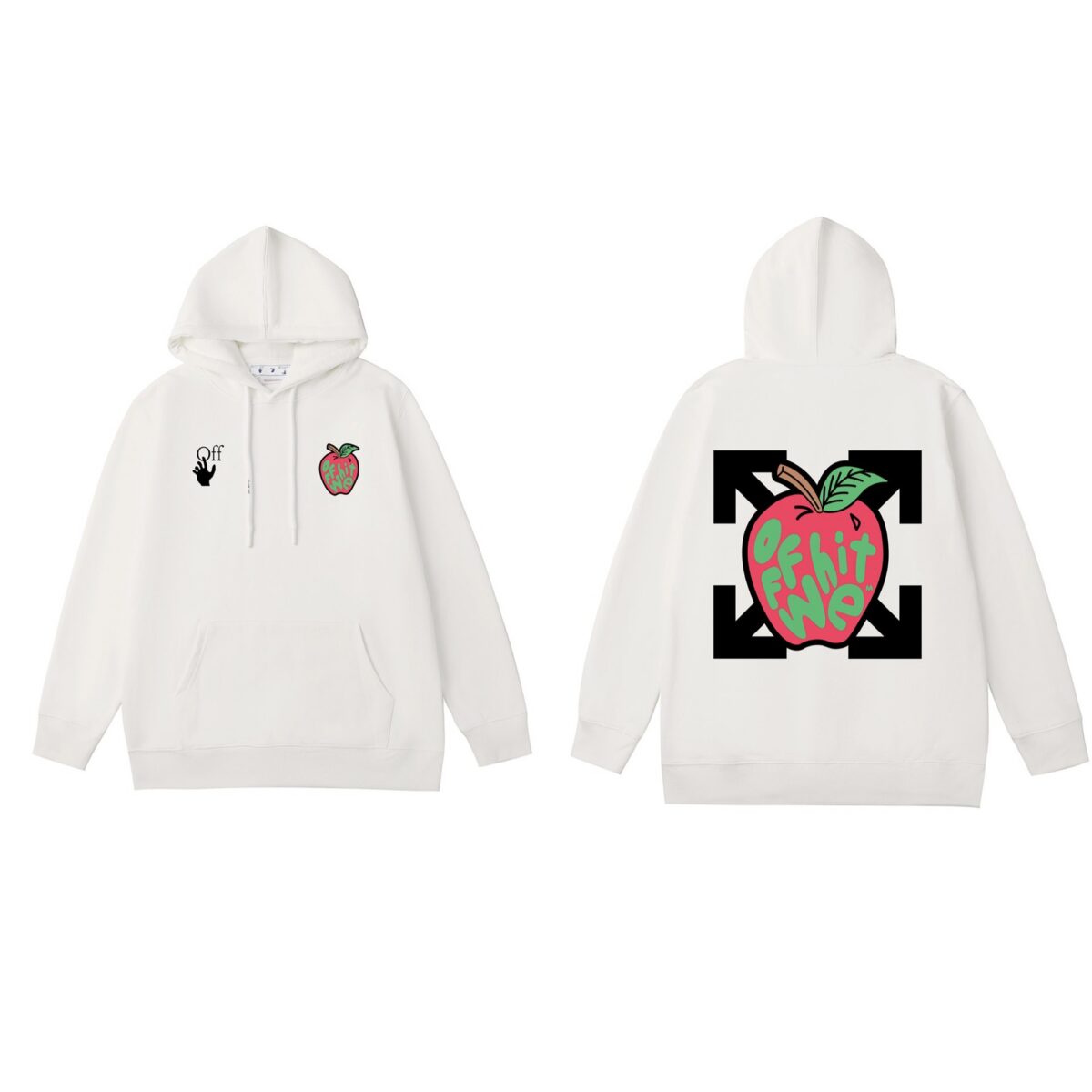 Off White White Apple Hoodie OKZY2026592