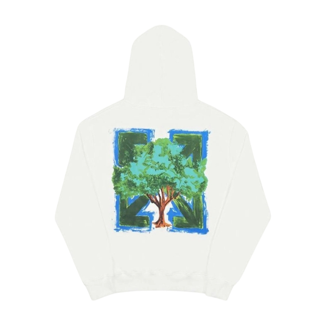 Off White Hand-painted Tree Hoodie OKZY2026594