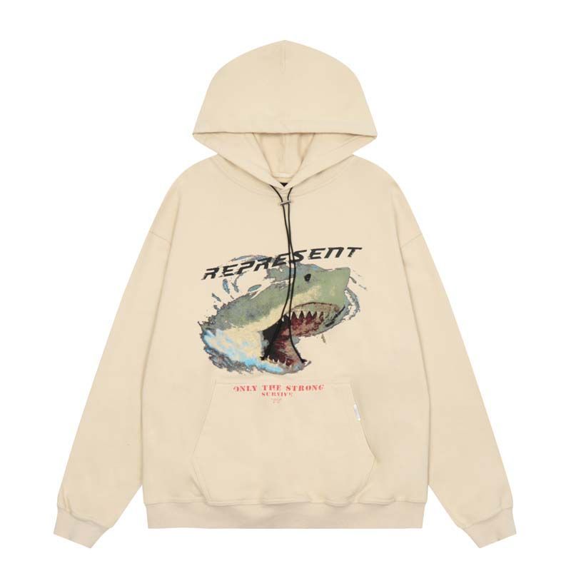 Represent Shark Print Hoodie OKZY2026597