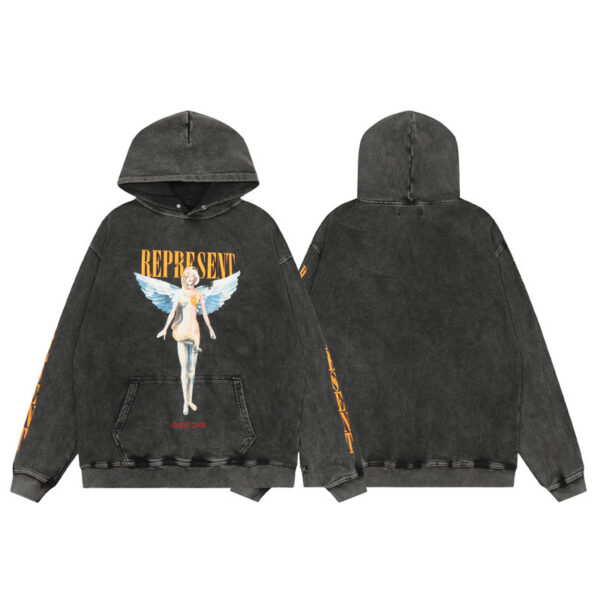 Represent Vintage Angel Washed Hoodie OKZY2026608
