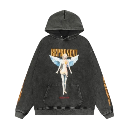 Represent Vintage Angel Washed Hoodie OKZY2026608