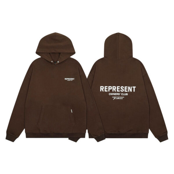 Represent Owners Club Brown Hoodie OKZY2026615