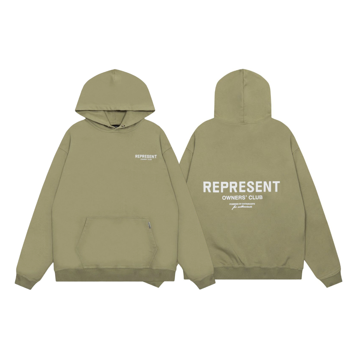 Represent Owners Club Sage Green Hoodie OKZY2026617