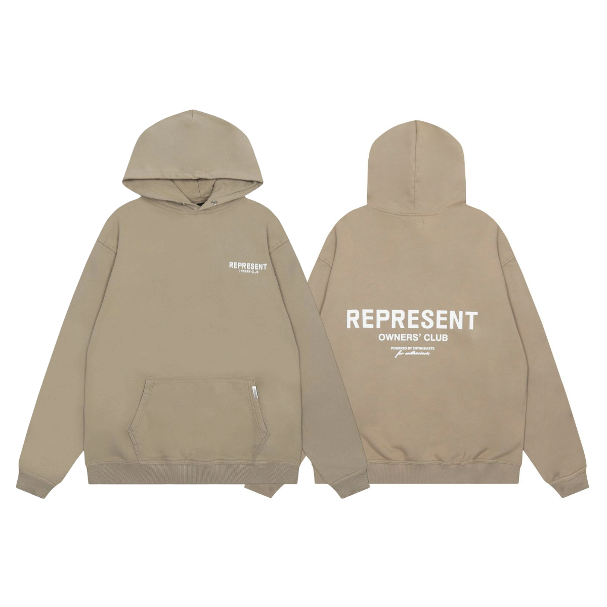 Represent Owners Club Khaki Hoodie OKZY2026618