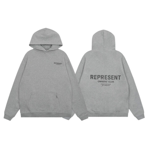 Represent Owners Club Heather Grey Hoodie OKZY2026619