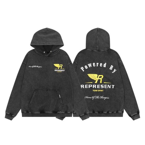 Represent Team Spirit Vintage Washed Hoodie OKZY2026634