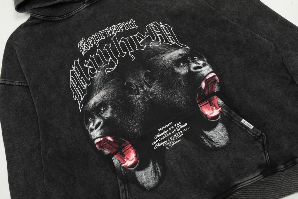 Represent Gorilla Print Hoodie OKZY2026636