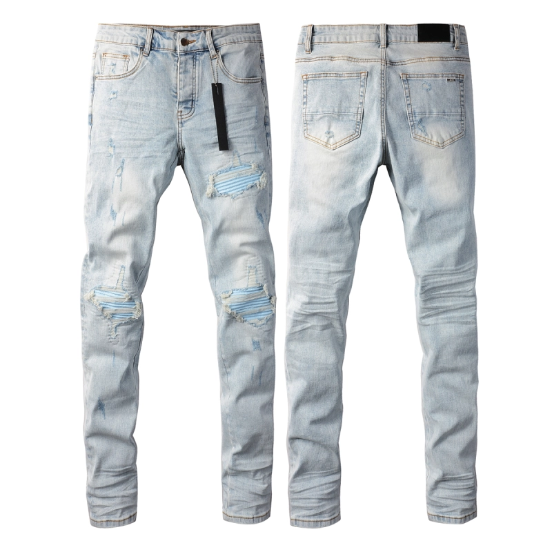 Amiri Blue Liner Light Wash Jeans OKZY202663