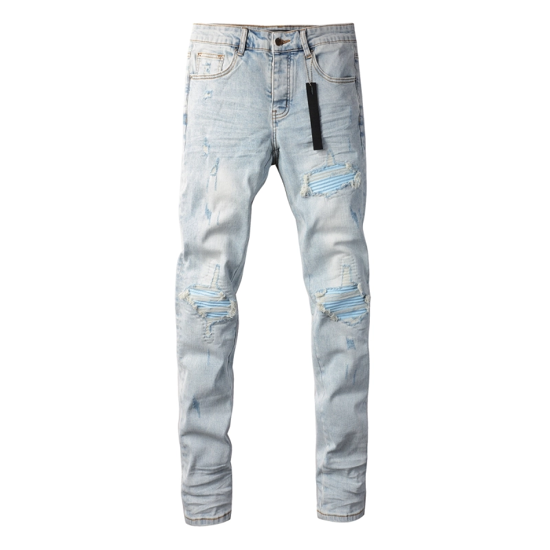 Amiri Blue Liner Light Wash Jeans OKZY202663