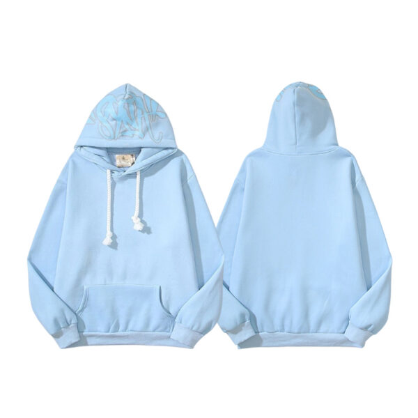 Syna World Hood Print Light Blue Hoodie OKZY2026641