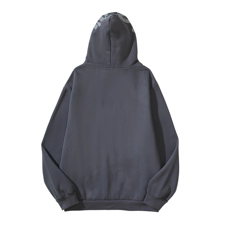 Syna World Hood Print Dark Grey Hoodie OKZY2026642