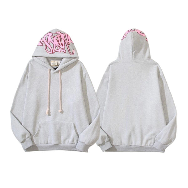 Syna World Hood Print Heather Grey Hoodie OKZY2026643