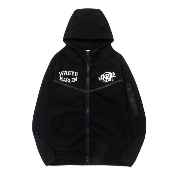 Syna World Wagyu Harlem Black Zip Hoodie OKZY2026647
