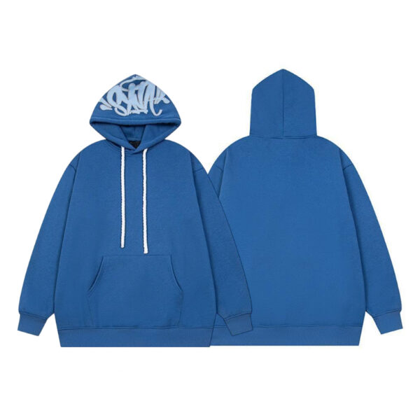 Syna World Hood Print Blue Hoodie OKZY2026658