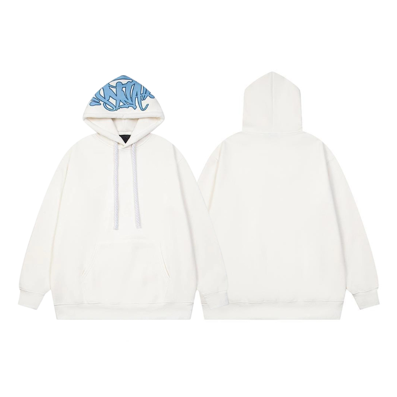Syna World Hood Print White Hoodie OKZY2026659