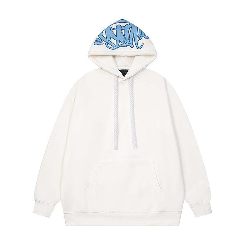 Syna World Hood Print White Hoodie OKZY2026659