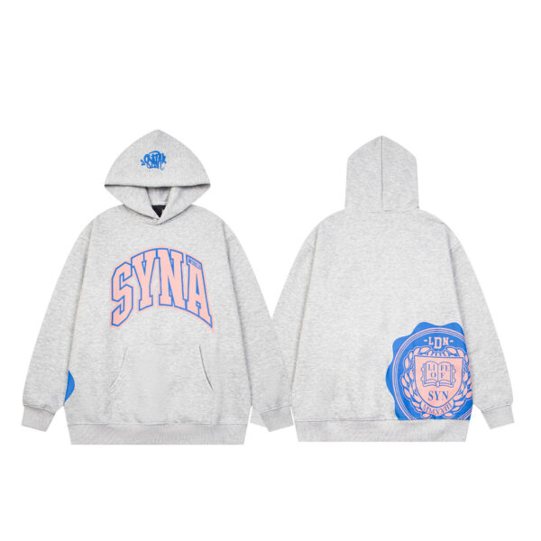 Syna World Varsity Crest Grey Hoodie OKZY2026661