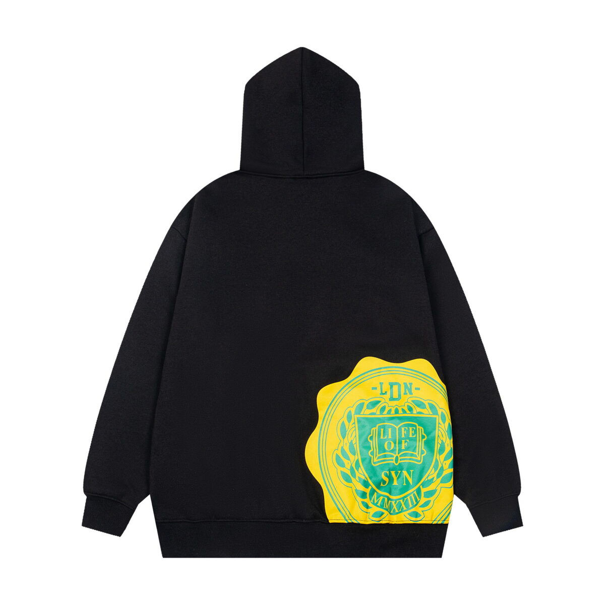 Syna World Varsity Letter Black Hoodie OKZY2026662
