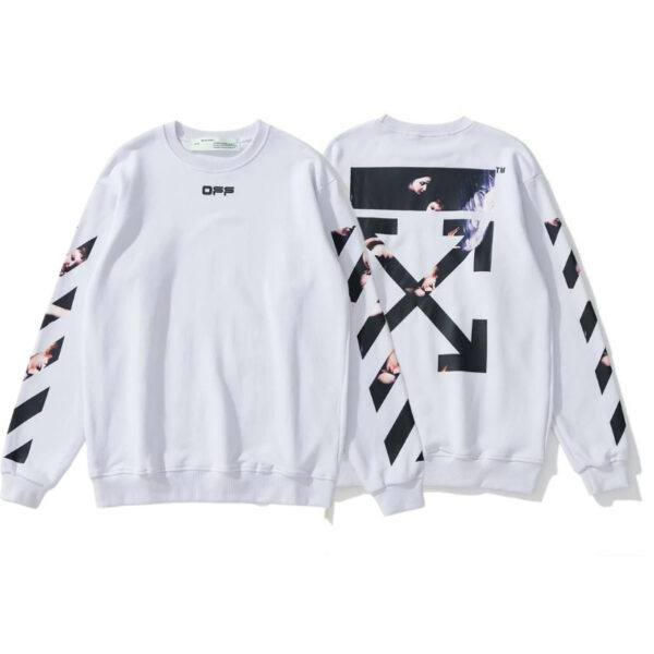 Off White Angel Arrow White Sweatshirt OKZY2026664