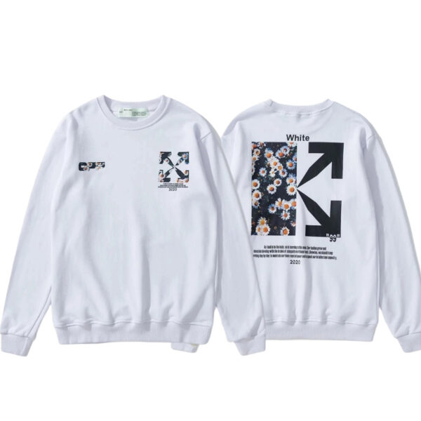 Off White Daisy Arrow White Sweatshirt OKZY2026667