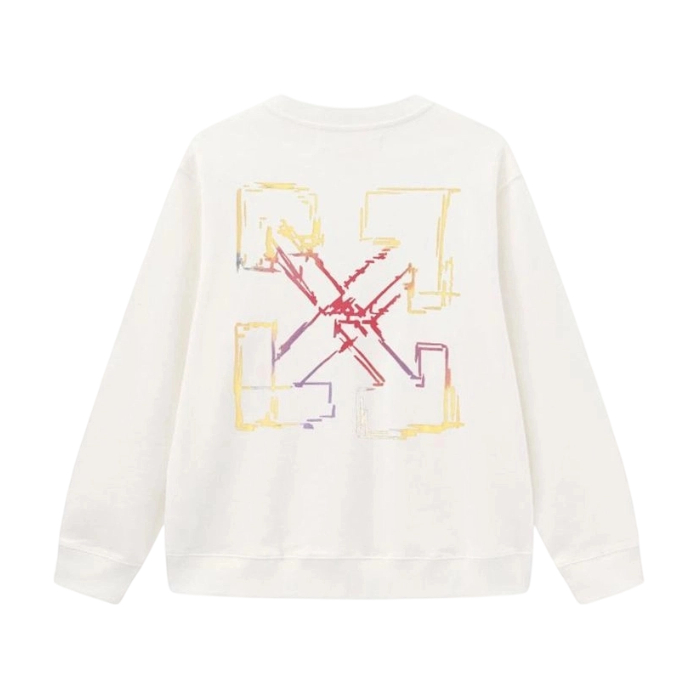 Off White Stick Figure White Sweatshirt OKZY2026672