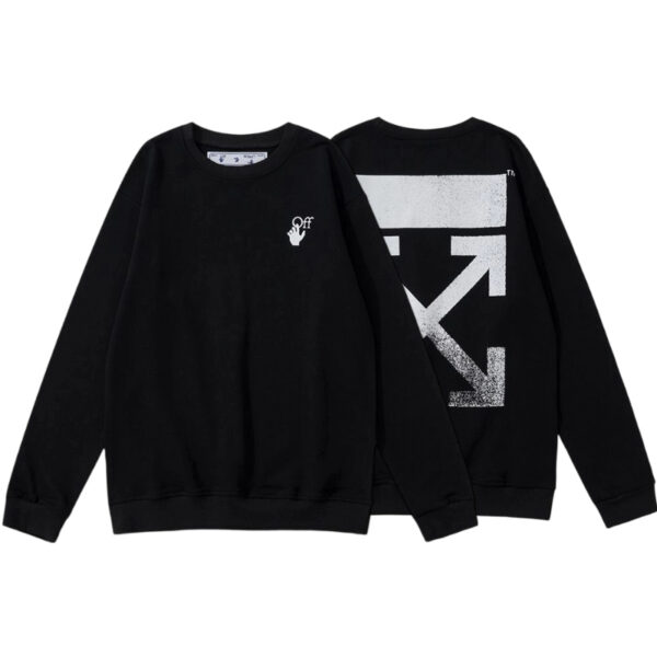 Off White Grainy Hand Arrow Black Sweatshirt OKZY2026674