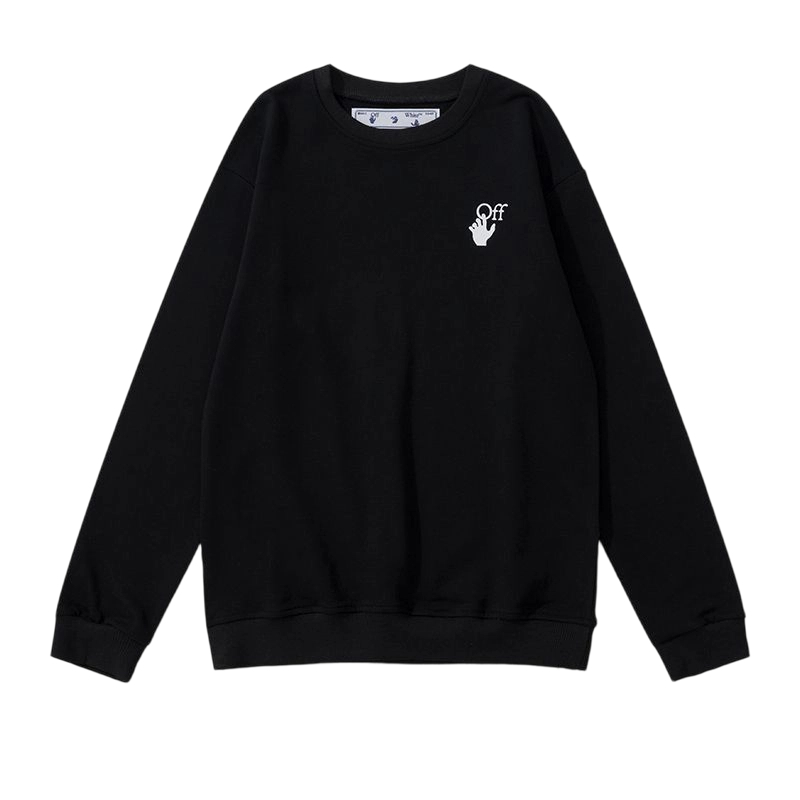 Off White Grainy Hand Arrow Black Sweatshirt OKZY2026674