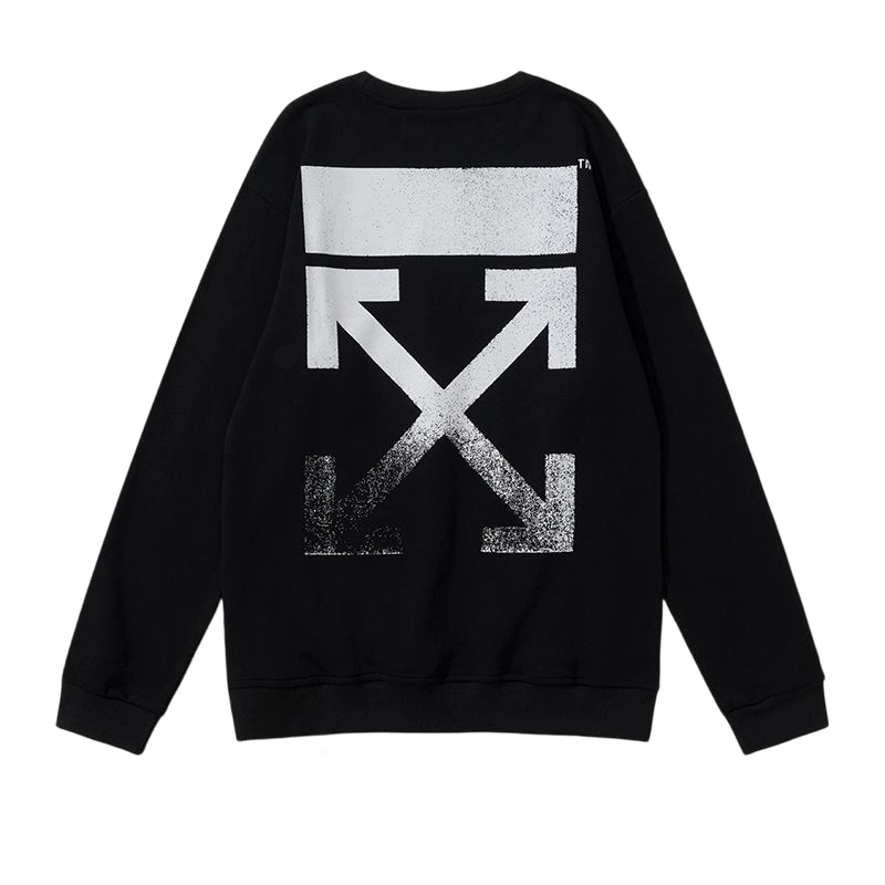 Off White Grainy Hand Arrow Black Sweatshirt OKZY2026674