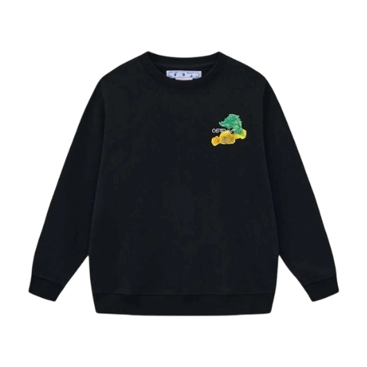 Off White Color Paint Arrow Black Sweatshirt OKZY2026678