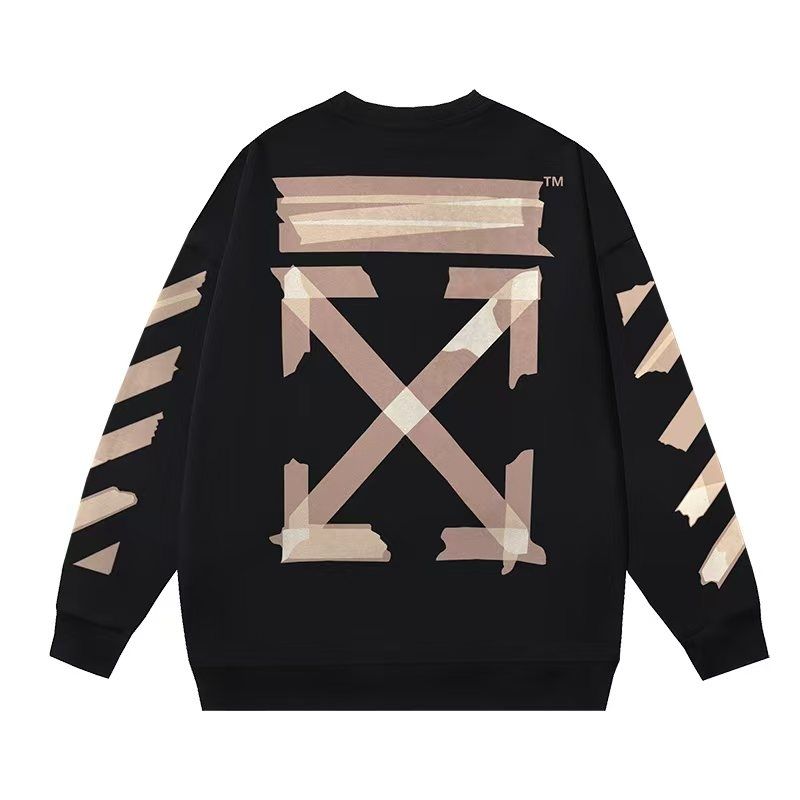 Off White Tape Arrow Black Sweatshirt OKZY2026679