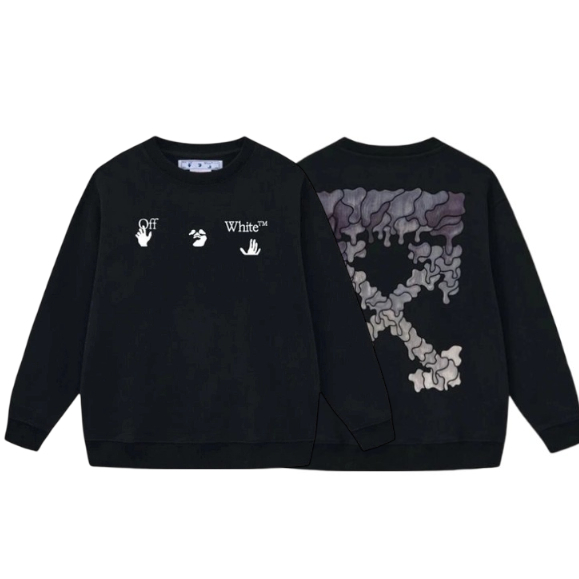 Off White Melt Arrow Black Sweatshirt OKZY2026681