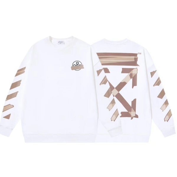 Off White Tape Arrow White Sweatshirt OKZY2026682