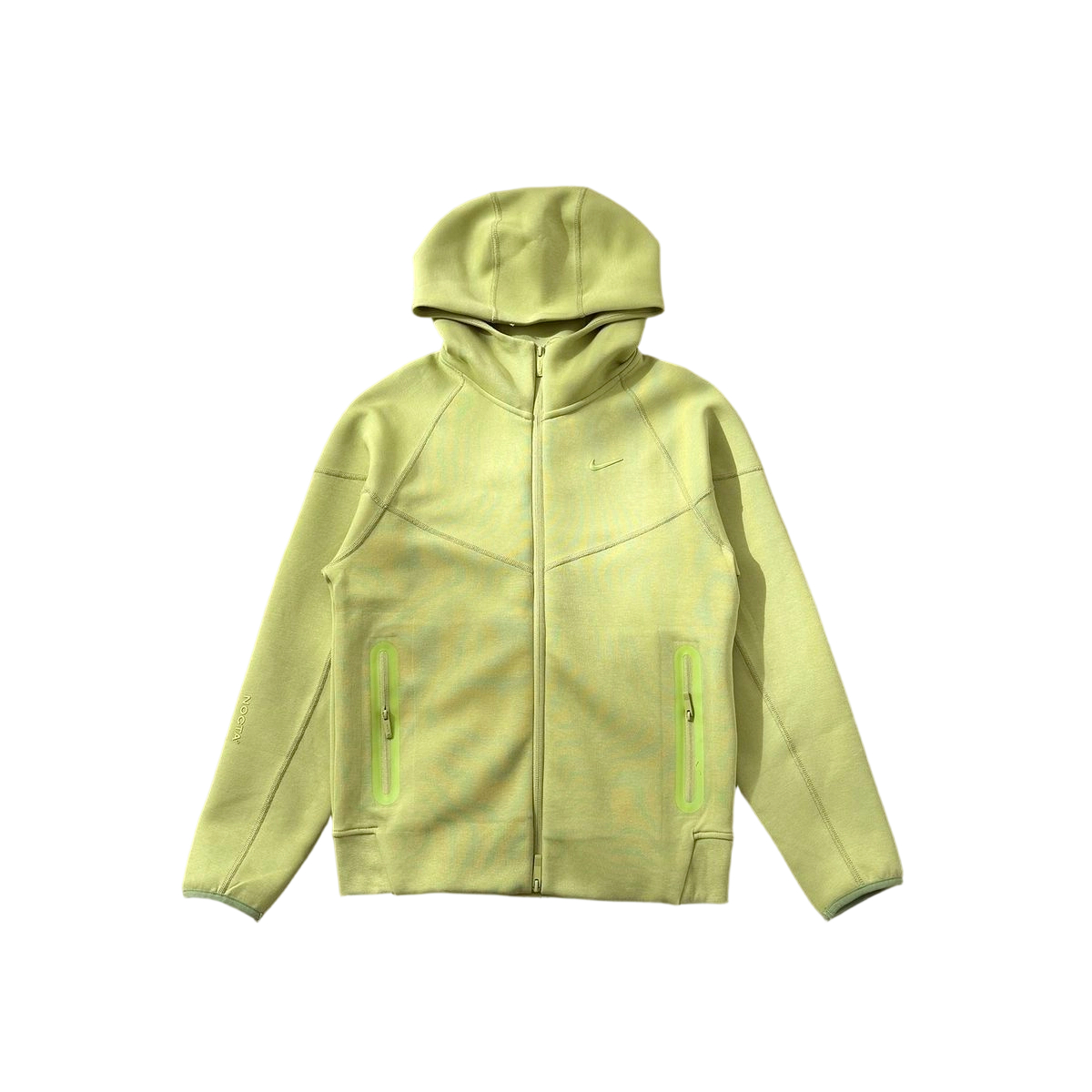 Nike NOCTA Tech Fleece Full Zip Hoodie Lime Green OKZY2026691