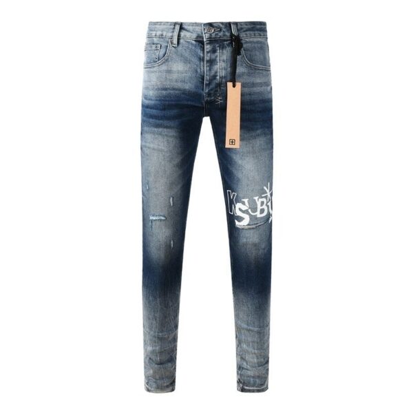 Ksubi Gradient Logo Print Skinny Jeans OKZY202669