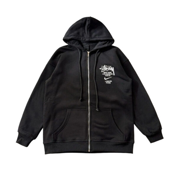 Stussy x Nike Full Zip Hoodie Black OKZY2026704