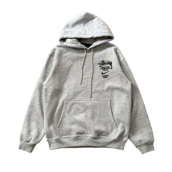 Stussy x Nike Pullover Hoodie Heather Grey OKZY2026706