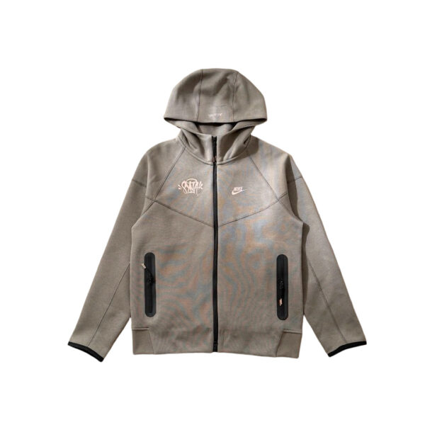 Stussy x Nike Tech Fleece Zip Hoodie Taupe OKZY2026709