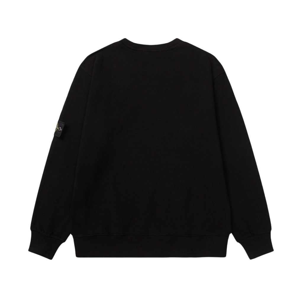 STONE ISLAN loose round neck hoodie Black OKZY2026743