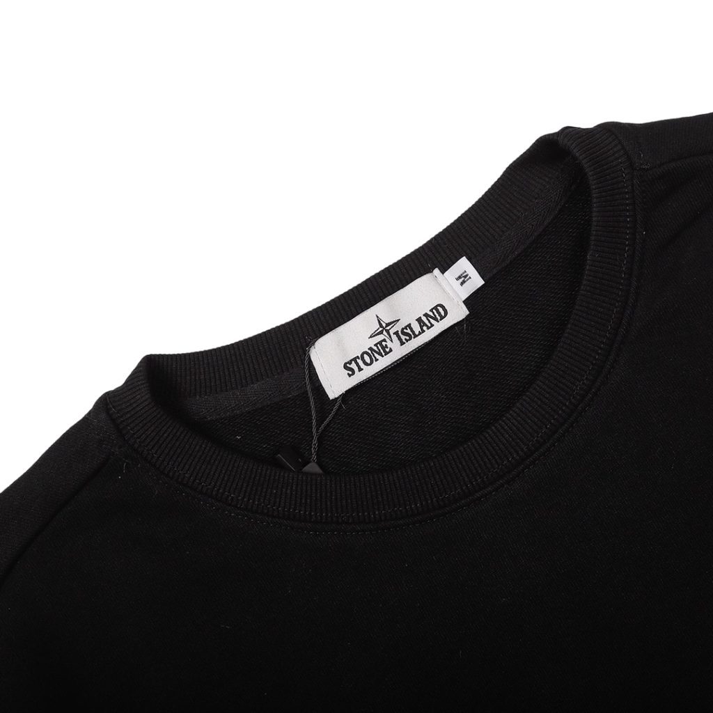 STONE ISLAN loose round neck hoodie Black OKZY2026743