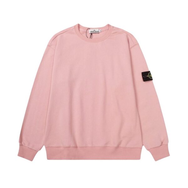 STONE ISLAN loose round neck hoodie Pink OKZY2026744