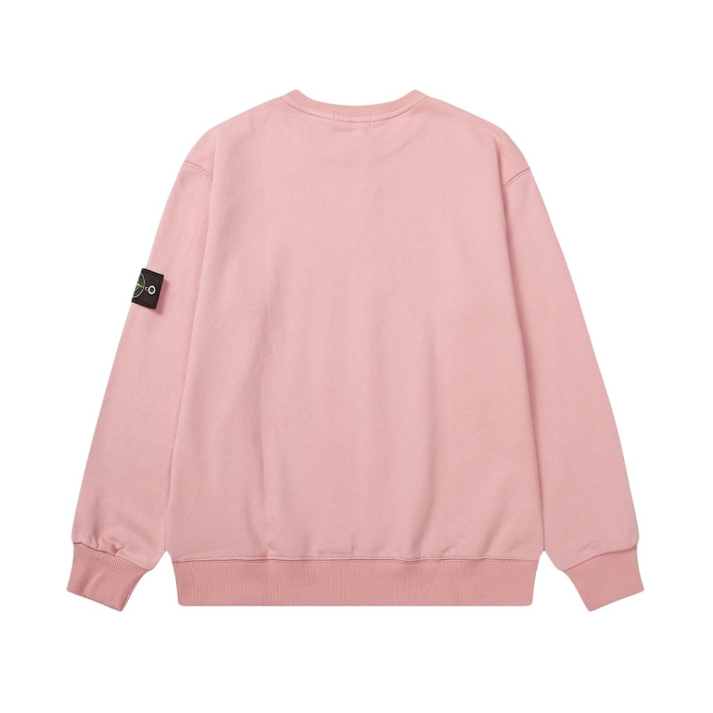 STONE ISLAN loose round neck hoodie Pink OKZY2026744