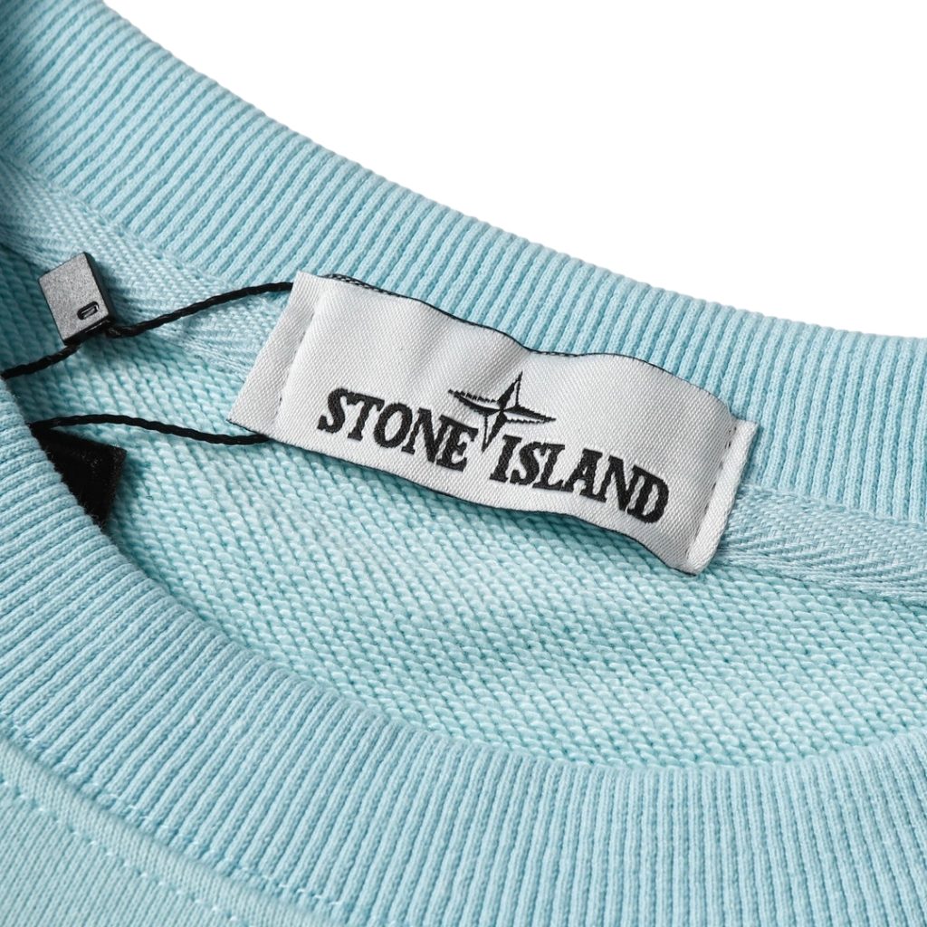 STONE ISLAN loose round neck hoodie light blue OKZY2026745