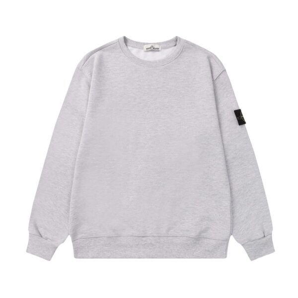 STONE ISLAN loose round neck hoodie grey OKZY2026746