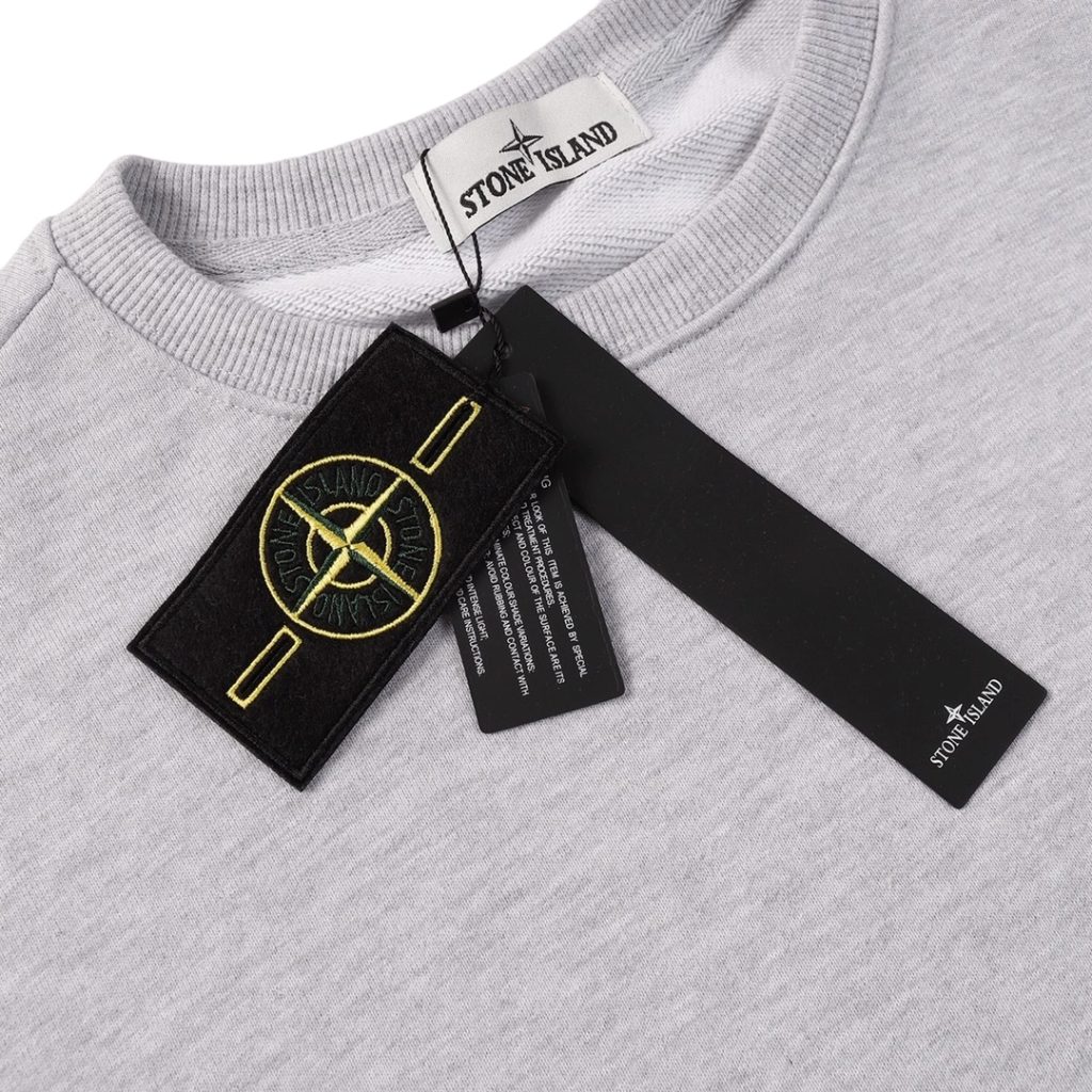 STONE ISLAN loose round neck hoodie grey OKZY2026746