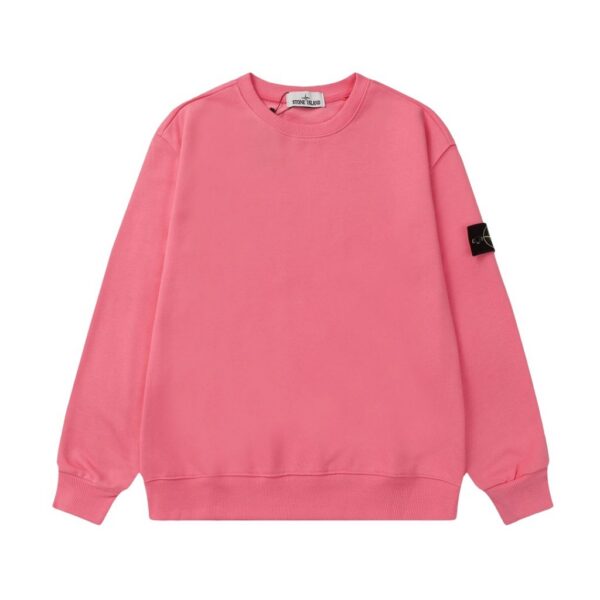 STONE ISLAN loose round neck hoodie pink OKZY2026747