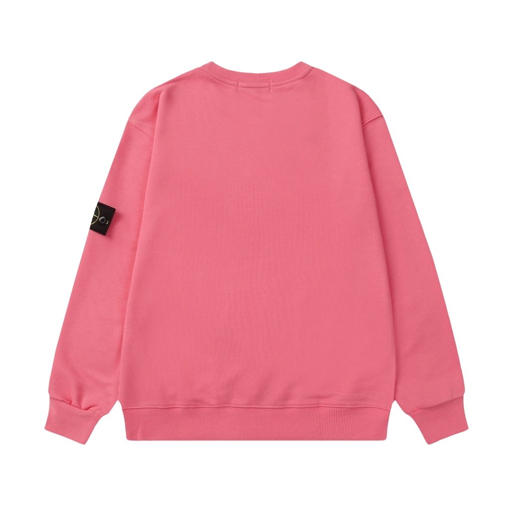 STONE ISLAN loose round neck hoodie pink OKZY2026747