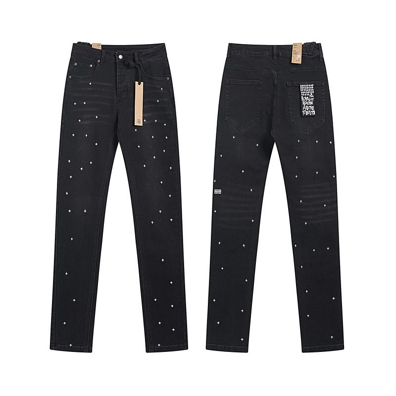 Ksubi Black Cross‑Stitch Skinny Jeans OKZY202674