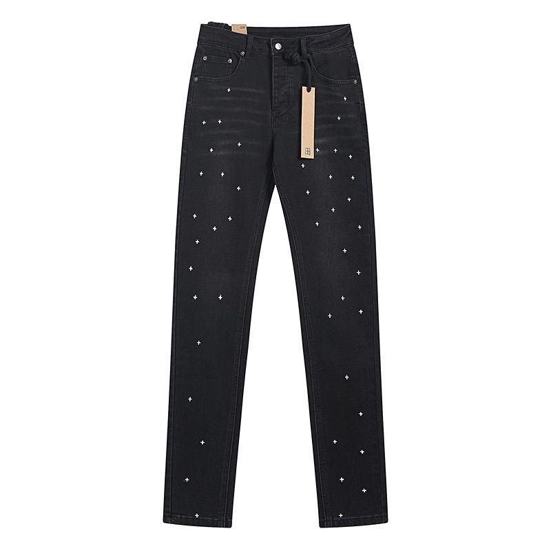 Ksubi Black Cross‑Stitch Skinny Jeans OKZY202674